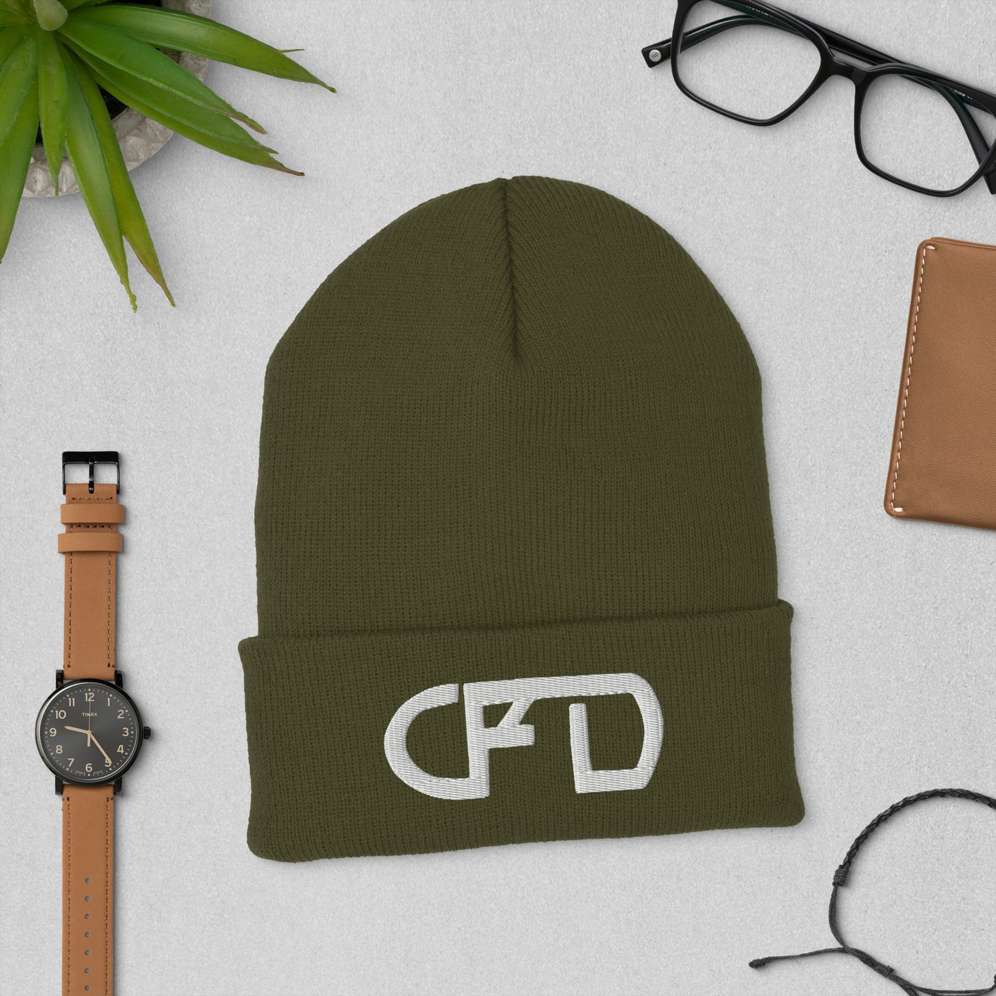 Capital Forest Design Cuffed Beanie