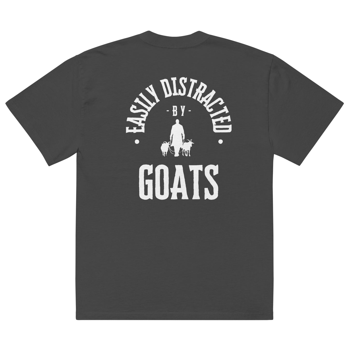 Easily Distracted By Goats Oversized faded t-shirt