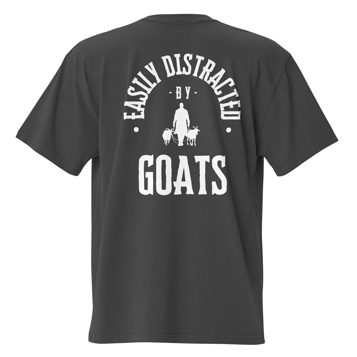 Easily Distracted By Goats Oversized faded t-shirt