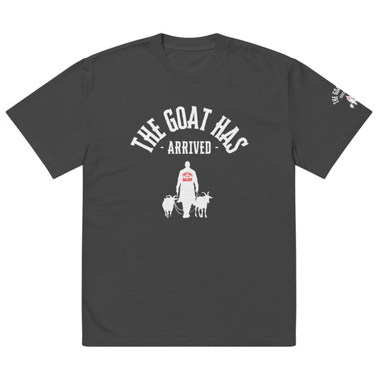 The GOAT has arrived faded t-shirt