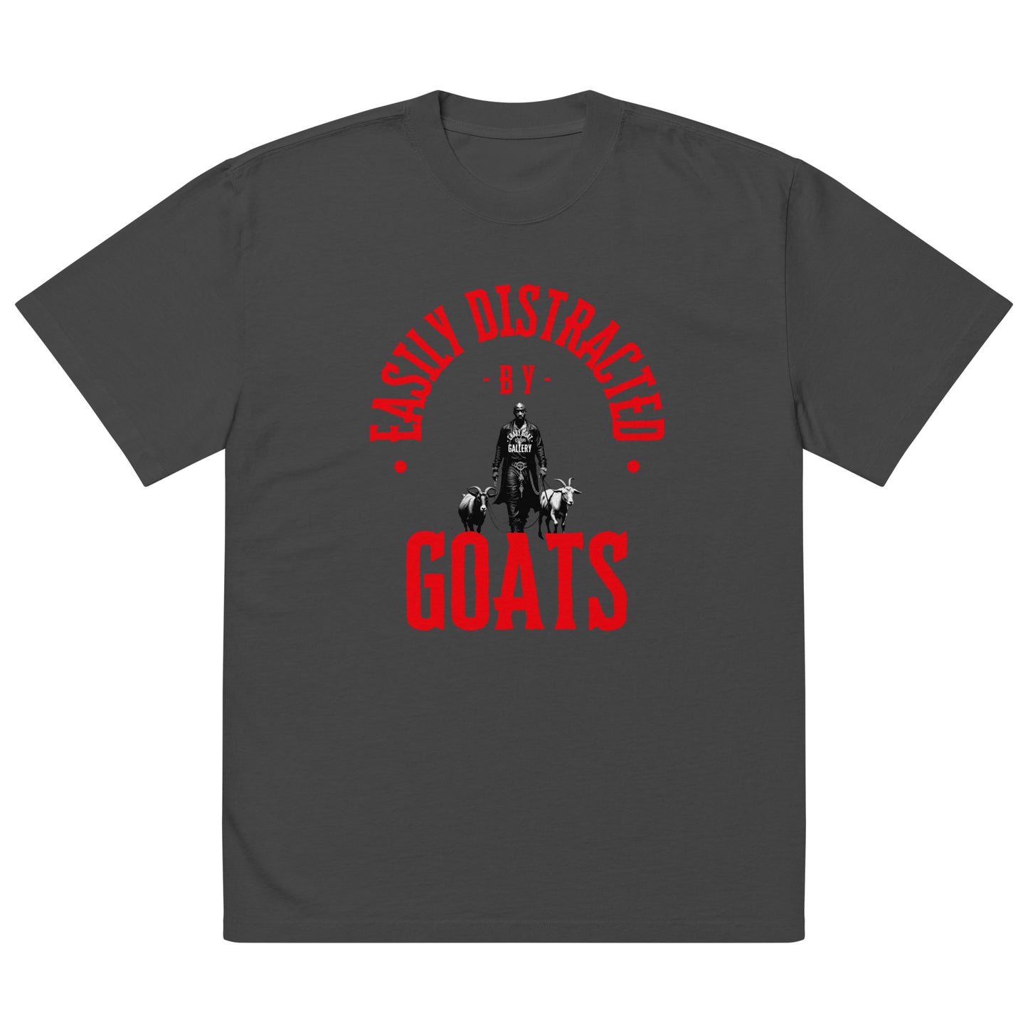 Easily Distracted By  GOATS Oversized faded t-shirt