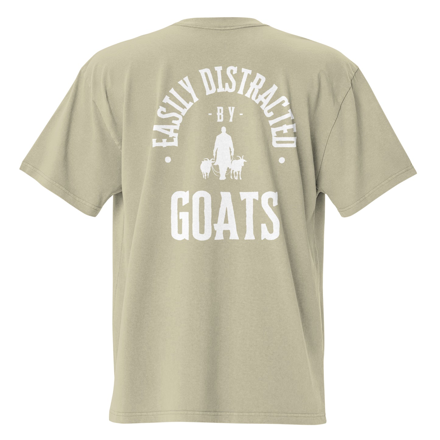 Easily Distracted By Goats Oversized faded t-shirt