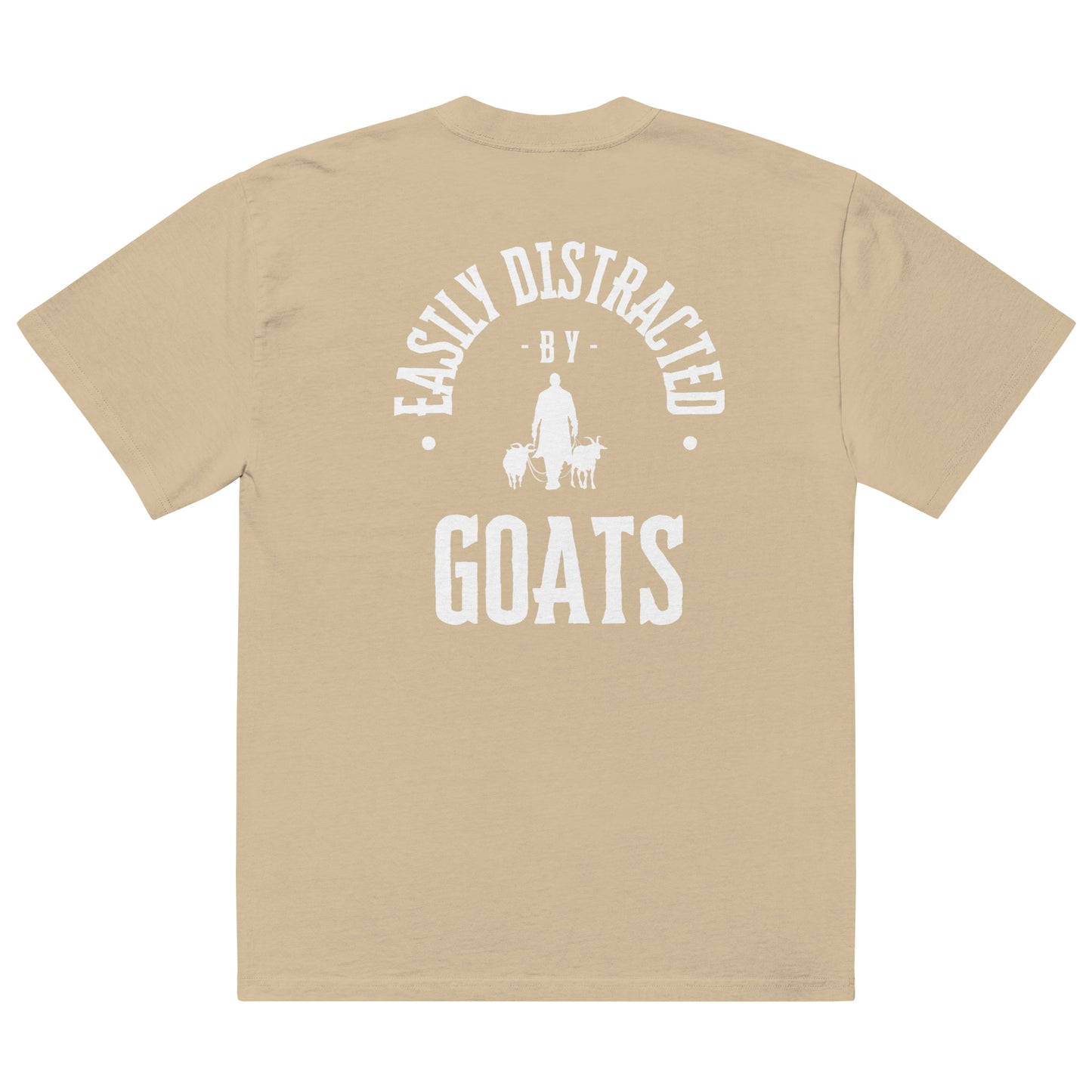 Easily Distracted By Goats Oversized faded t-shirt