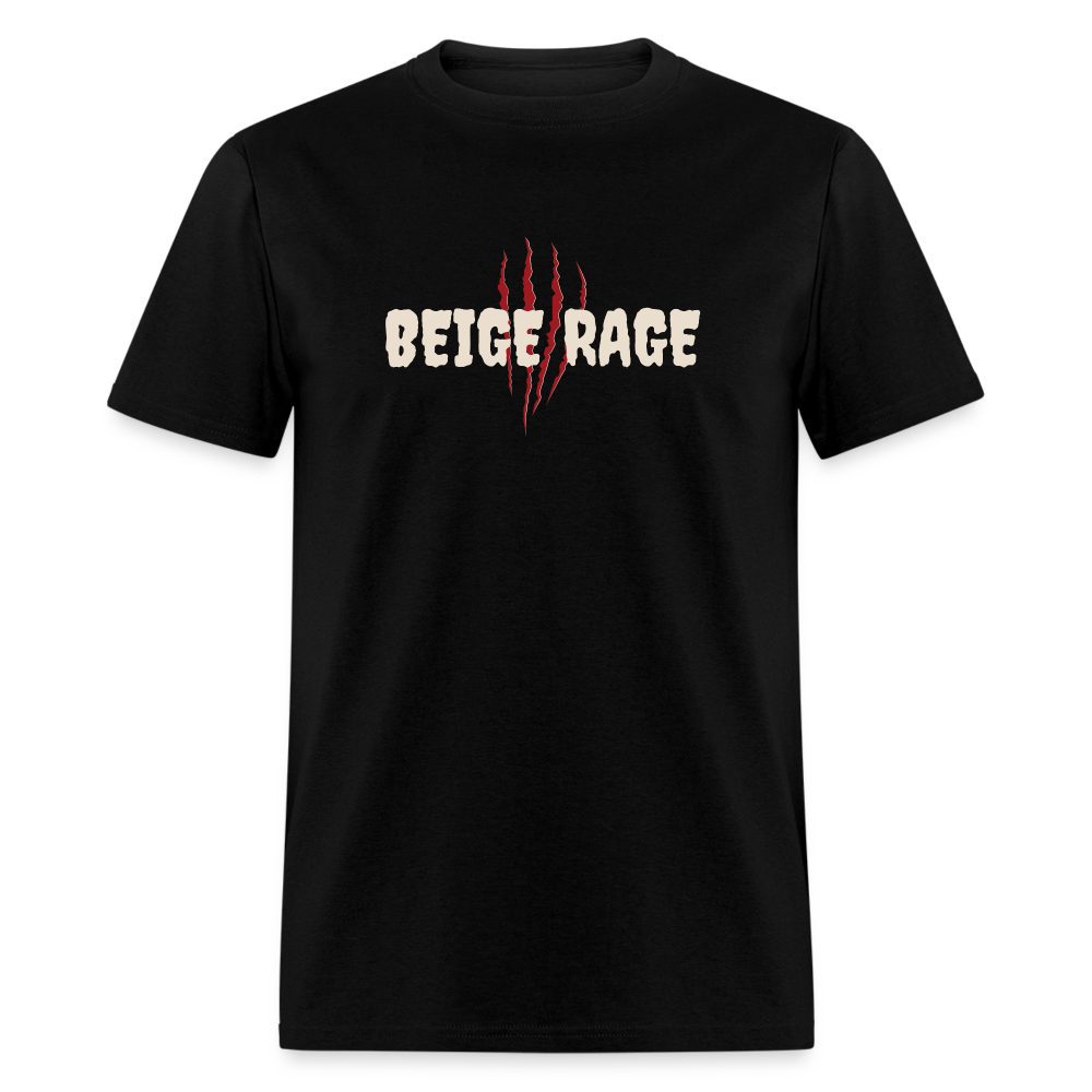 Beige Rage Meter Unisex Classic T-Shirt - black