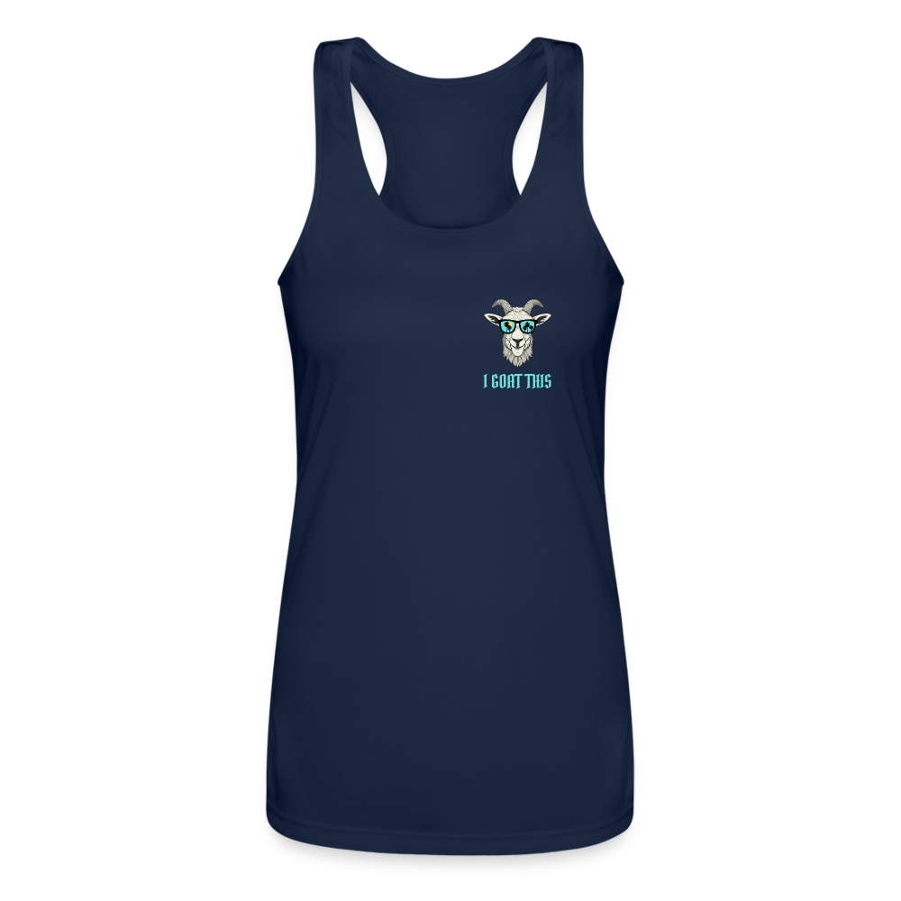 Vacation Goat Women’s Performance Racerback Tank Top - navy