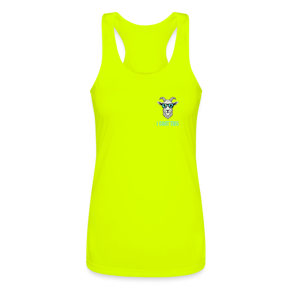 Vacation Goat Women’s Performance Racerback Tank Top - neon yellow