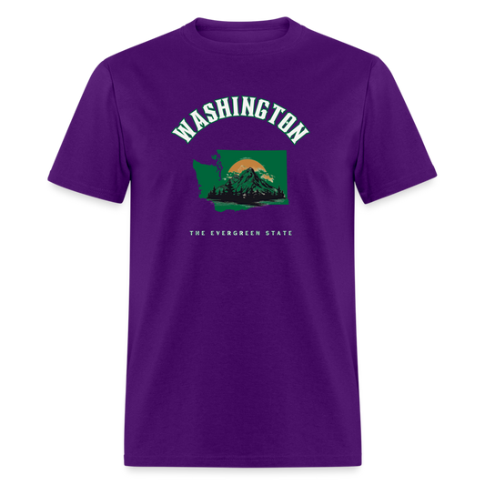 WASHINGTON EVERGREEN STATE Unisex Classic T-Shirt - purple