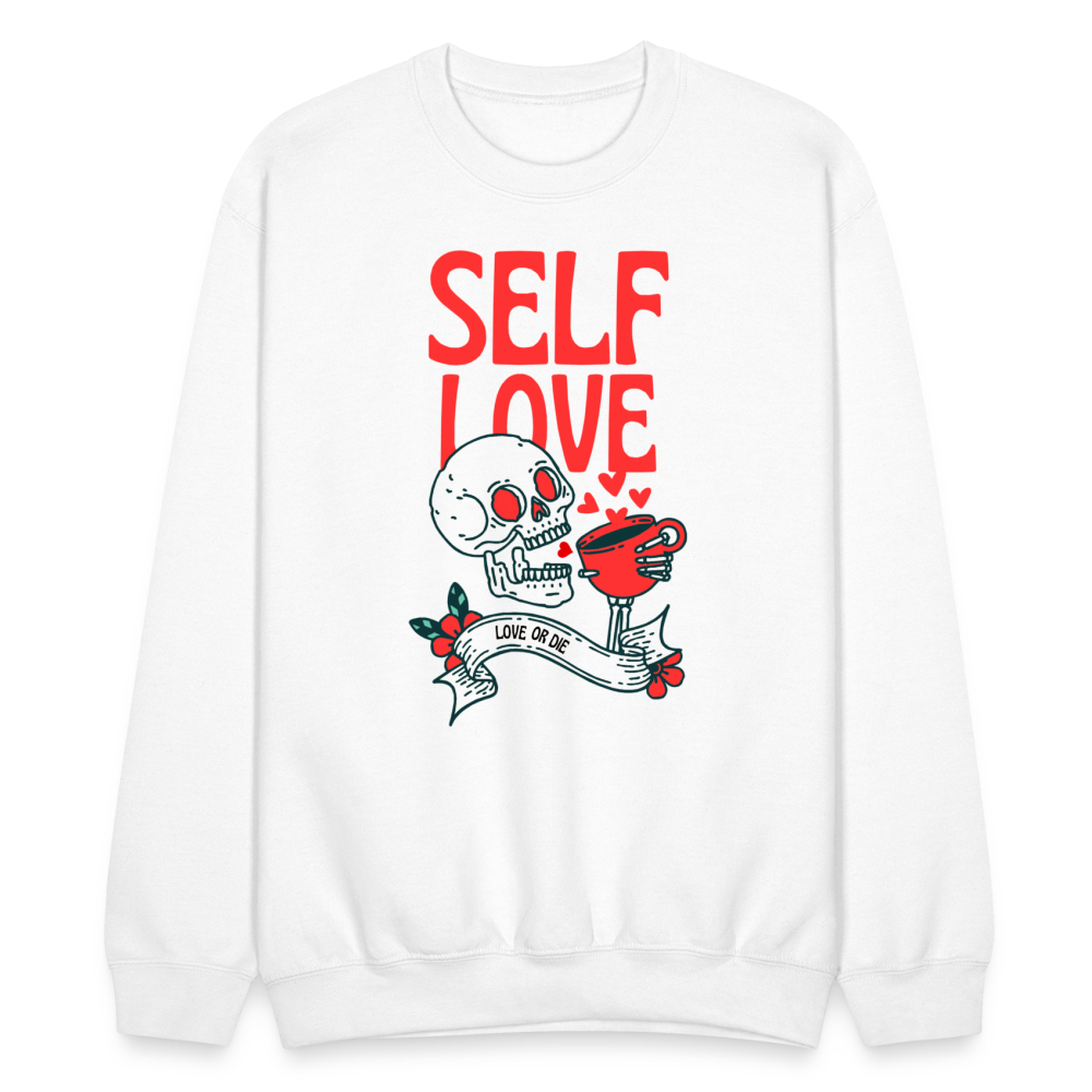 Self love Crewneck Sweatshirt - white