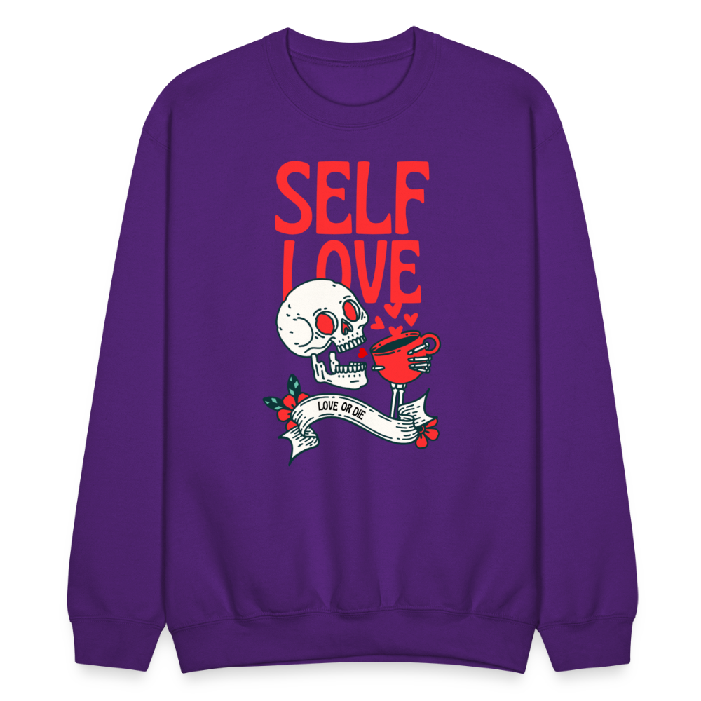 Self love Crewneck Sweatshirt - purple