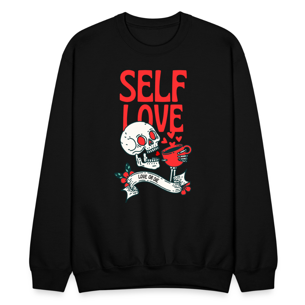 Self love Crewneck Sweatshirt - black