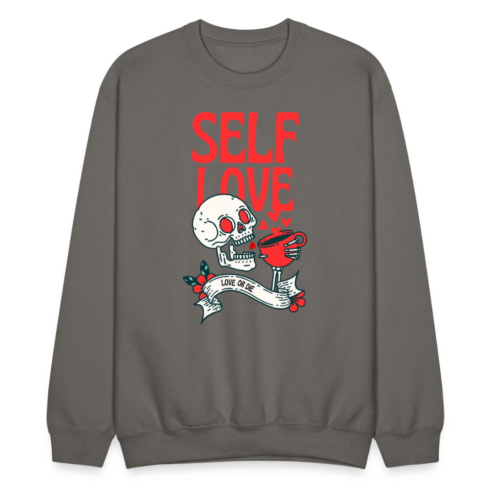 Self love Crewneck Sweatshirt - asphalt gray