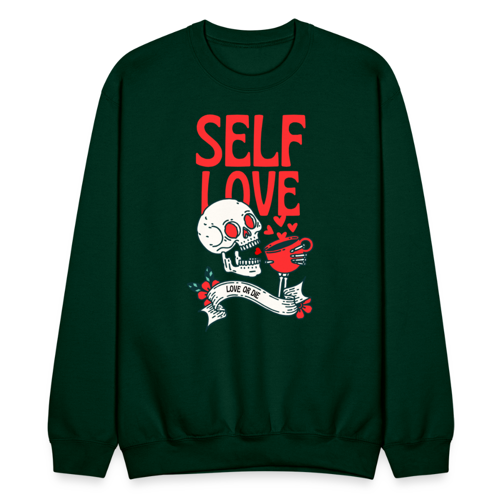 Self love Crewneck Sweatshirt - forest green