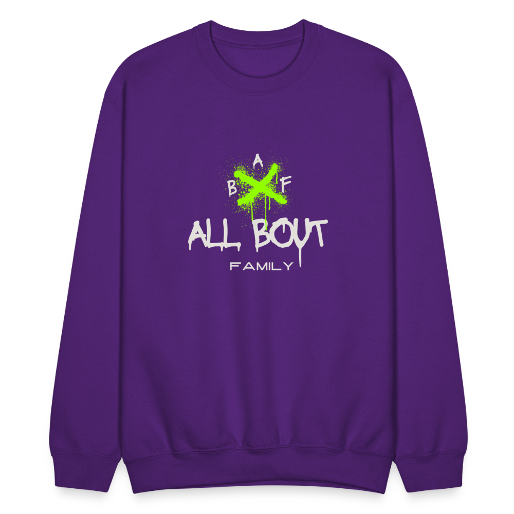 All Bout Family Crewneck Sweatshirt - purple