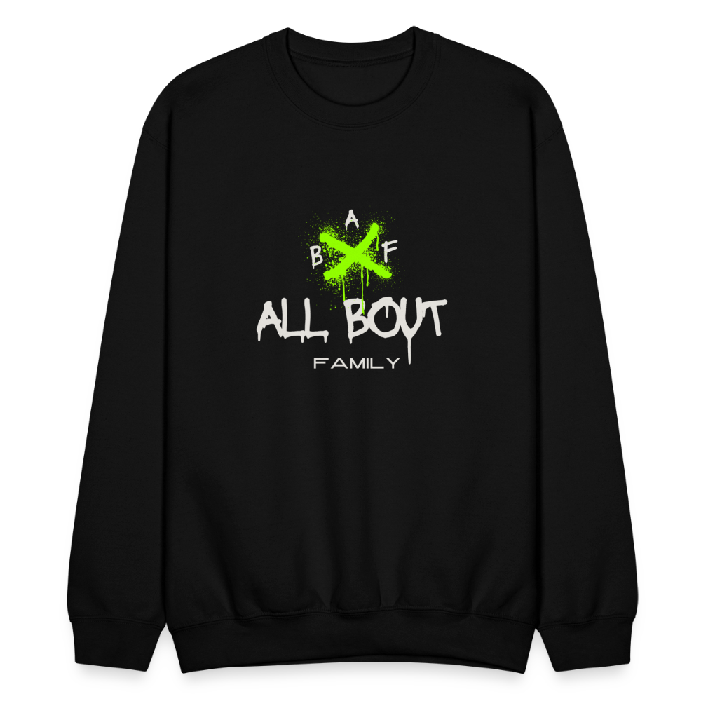 All Bout Family Crewneck Sweatshirt - black