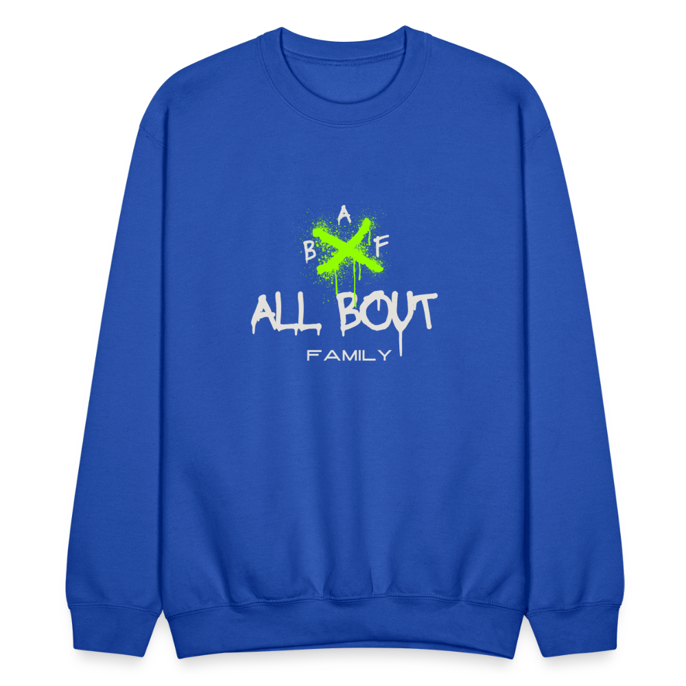 All Bout Family Crewneck Sweatshirt - royal blue