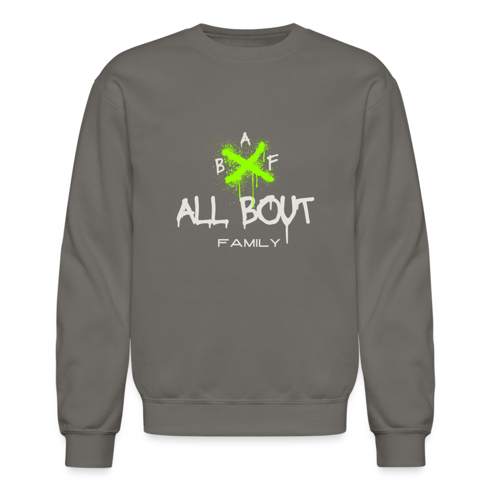 All Bout Family Crewneck Sweatshirt - asphalt gray