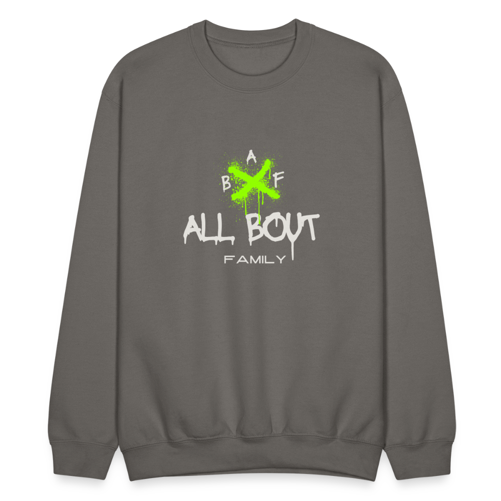 All Bout Family Crewneck Sweatshirt - asphalt gray