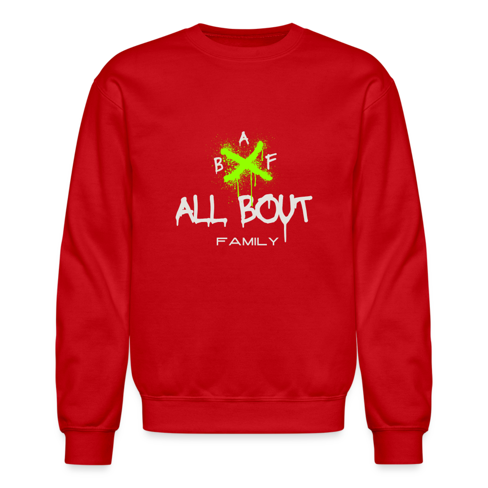 All Bout Family Crewneck Sweatshirt - red