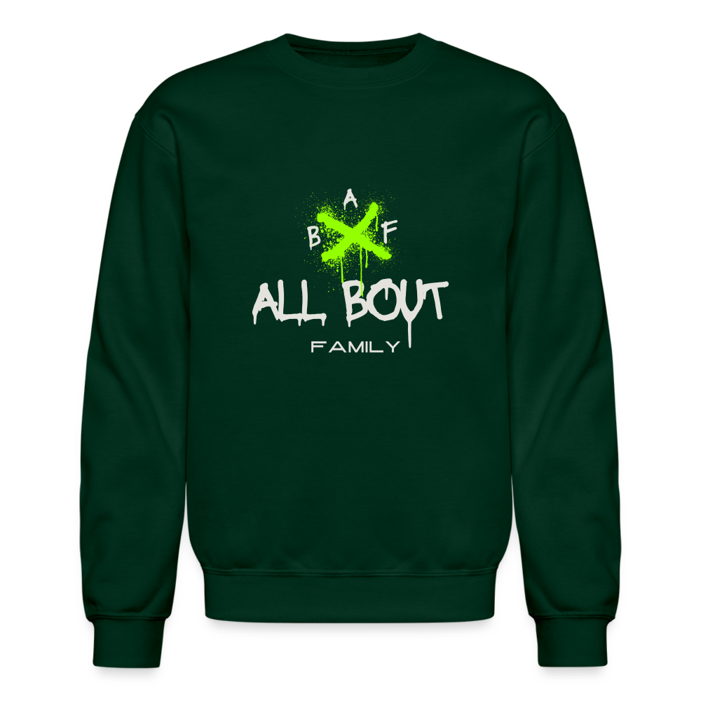 All Bout Family Crewneck Sweatshirt - forest green