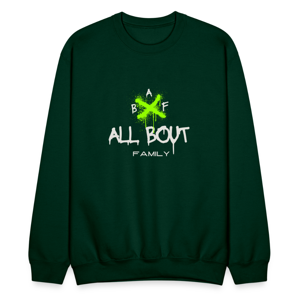 All Bout Family Crewneck Sweatshirt - forest green