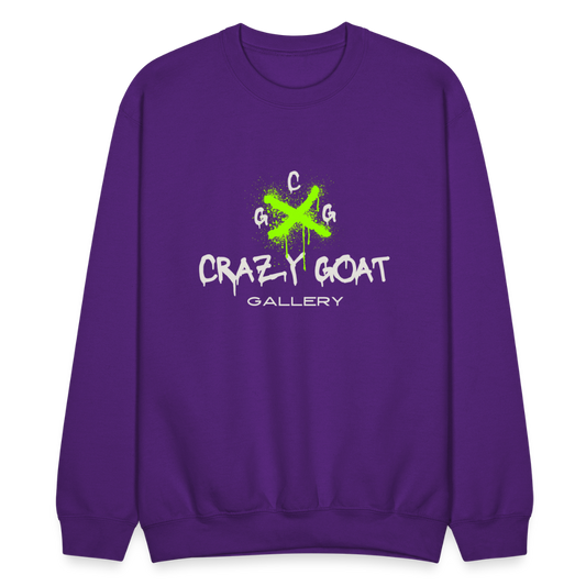 Crazy Goat Gallery Slime Crewneck Sweatshirt - purple