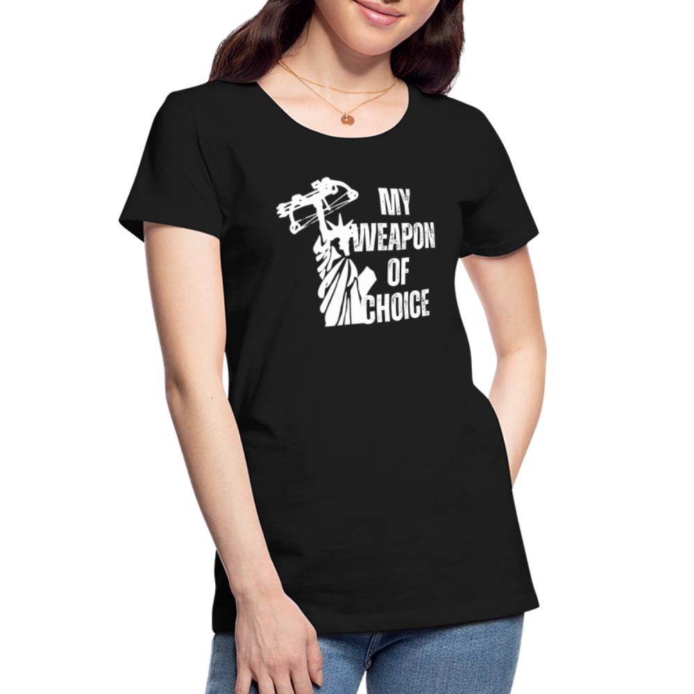 My Weapon of Choice Women’s Premium Organic T-Shirt - black