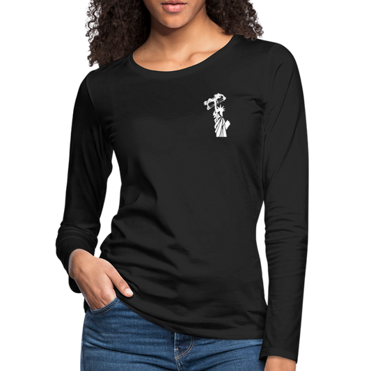 Never Give up  Women's Premium Long Sleeve T-Shirt - black