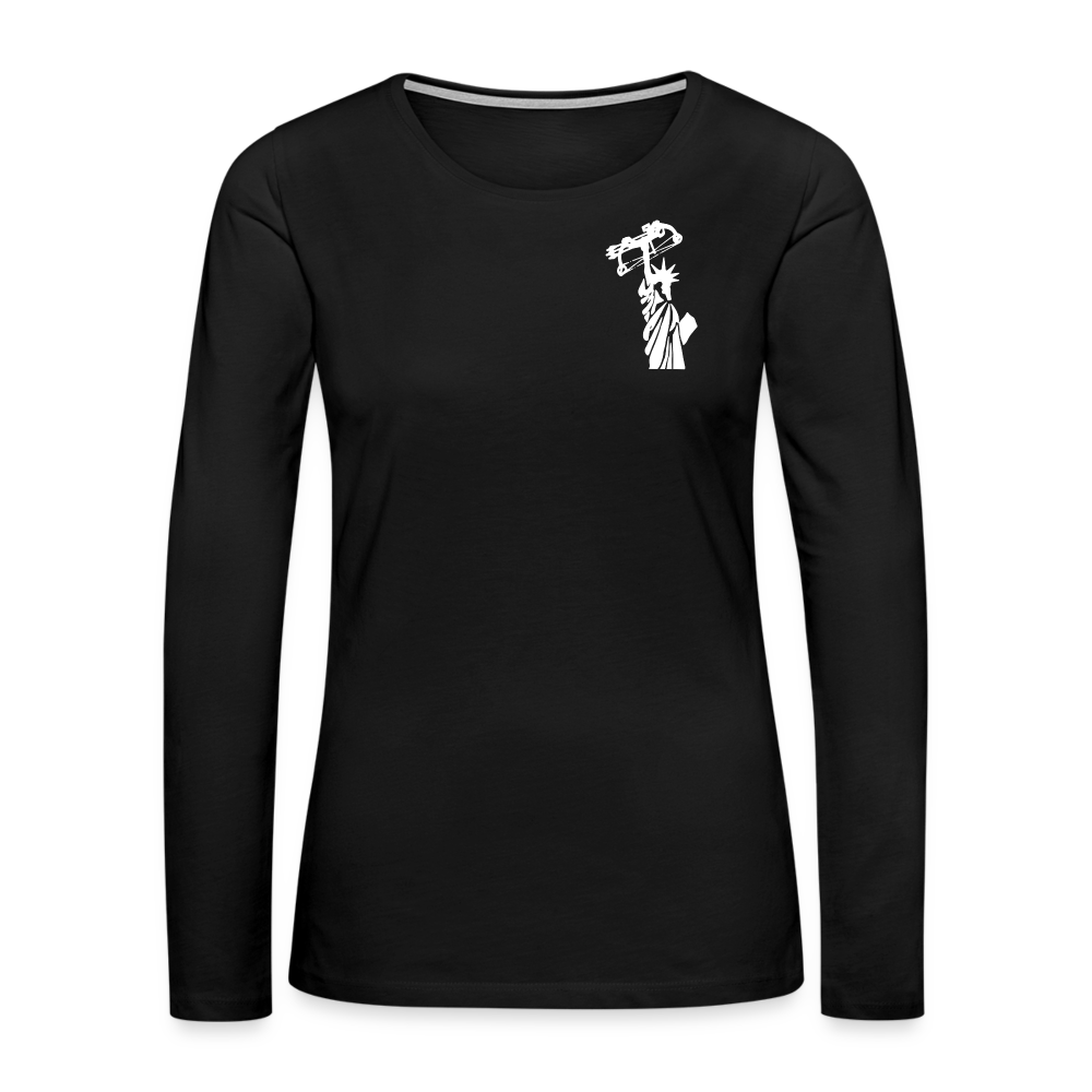 Never Give up  Women's Premium Long Sleeve T-Shirt - black