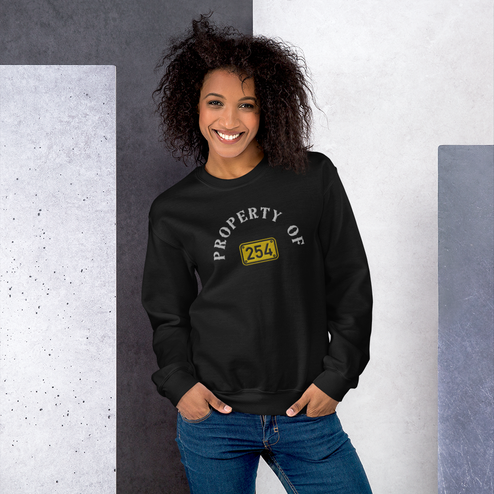 Property of 254 Embroidery Unisex Sweatshirt