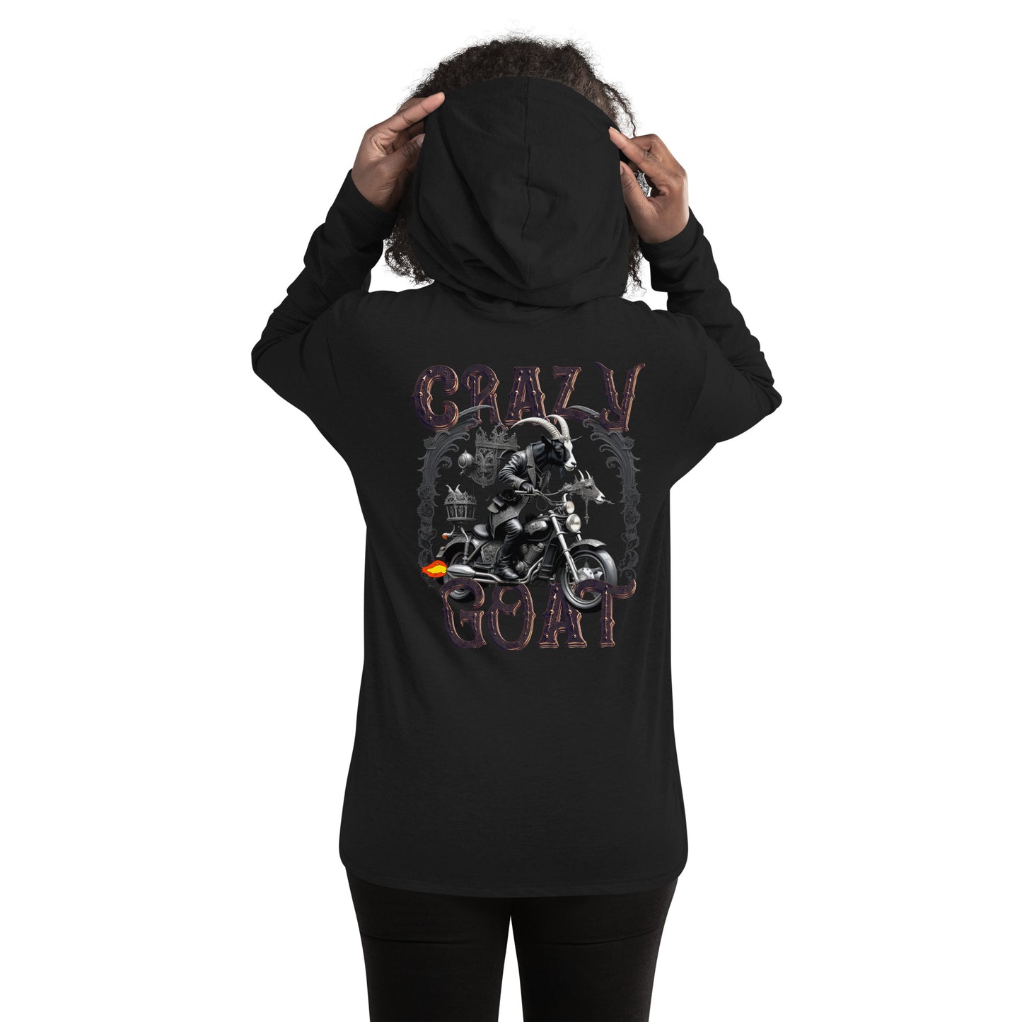 Crazy Goat Vintage Rider Unisex Lightweight Hoodie