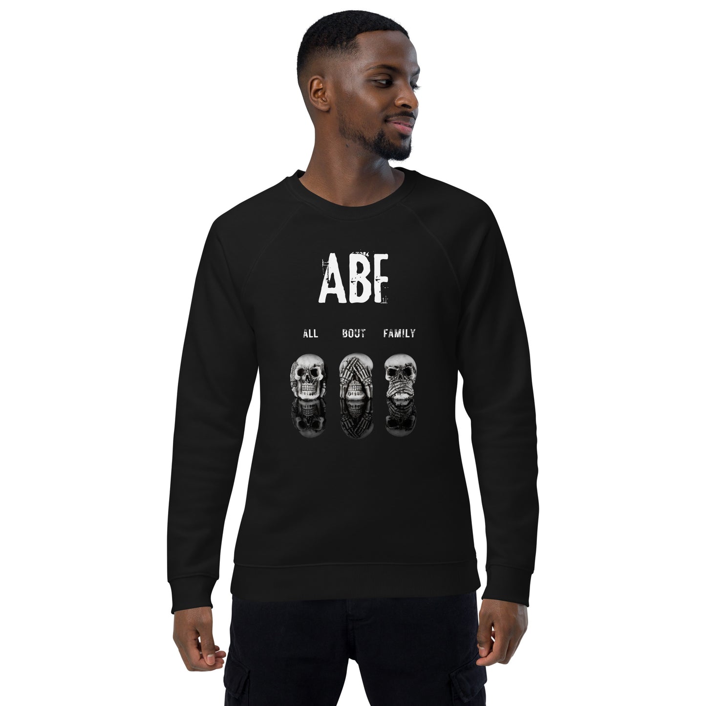 All Bout Family Unisex organic raglan sweatshirt