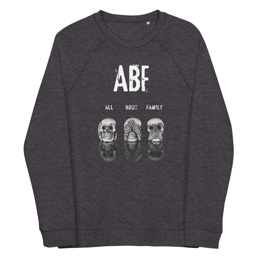 All Bout Family Unisex organic raglan sweatshirt