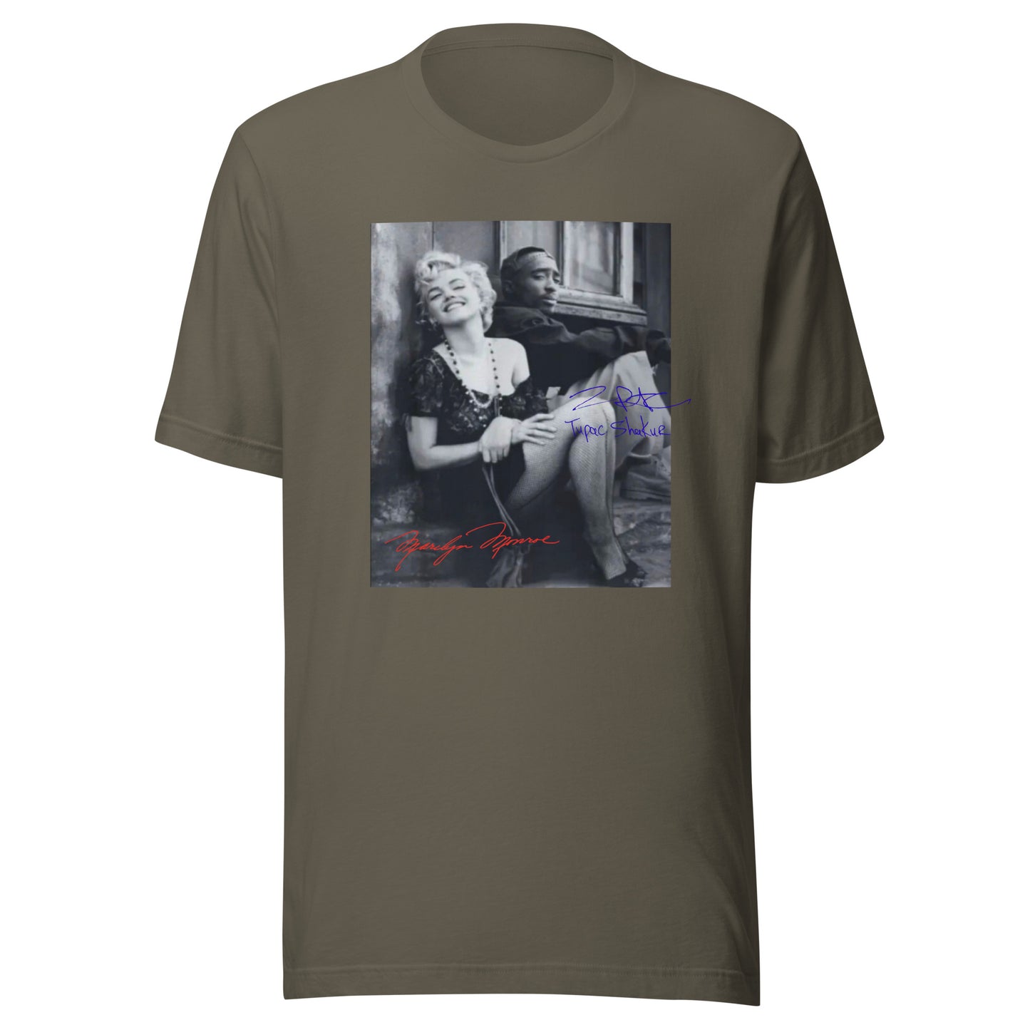 Marilyn Monroe and Tupac Unisex t-shirt