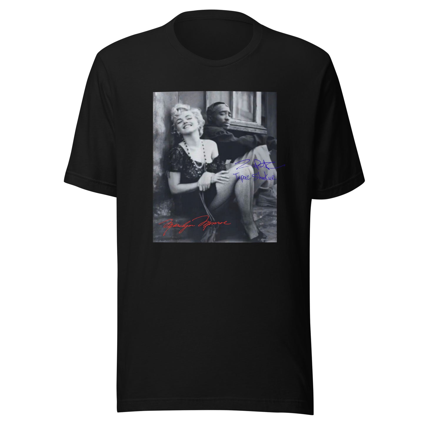 Marilyn Monroe and Tupac Unisex t-shirt