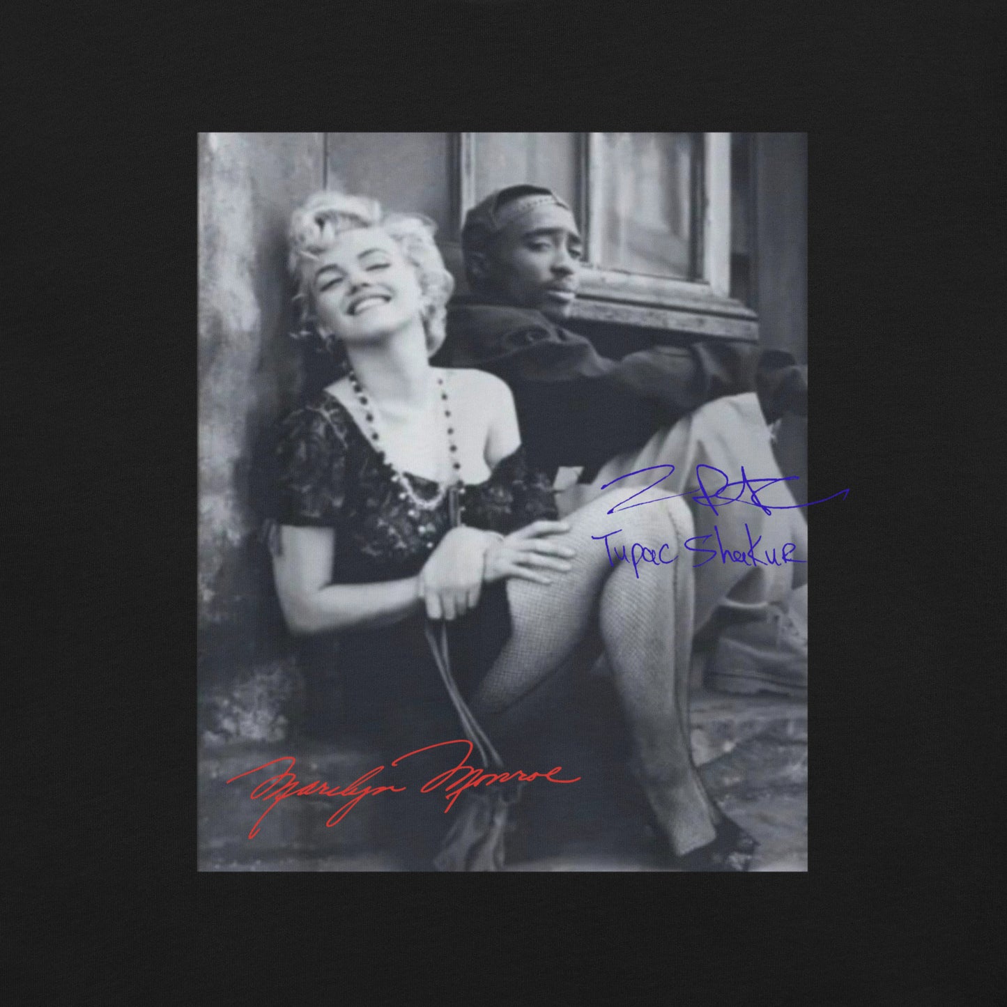 Marilyn Monroe and Tupac Unisex t-shirt