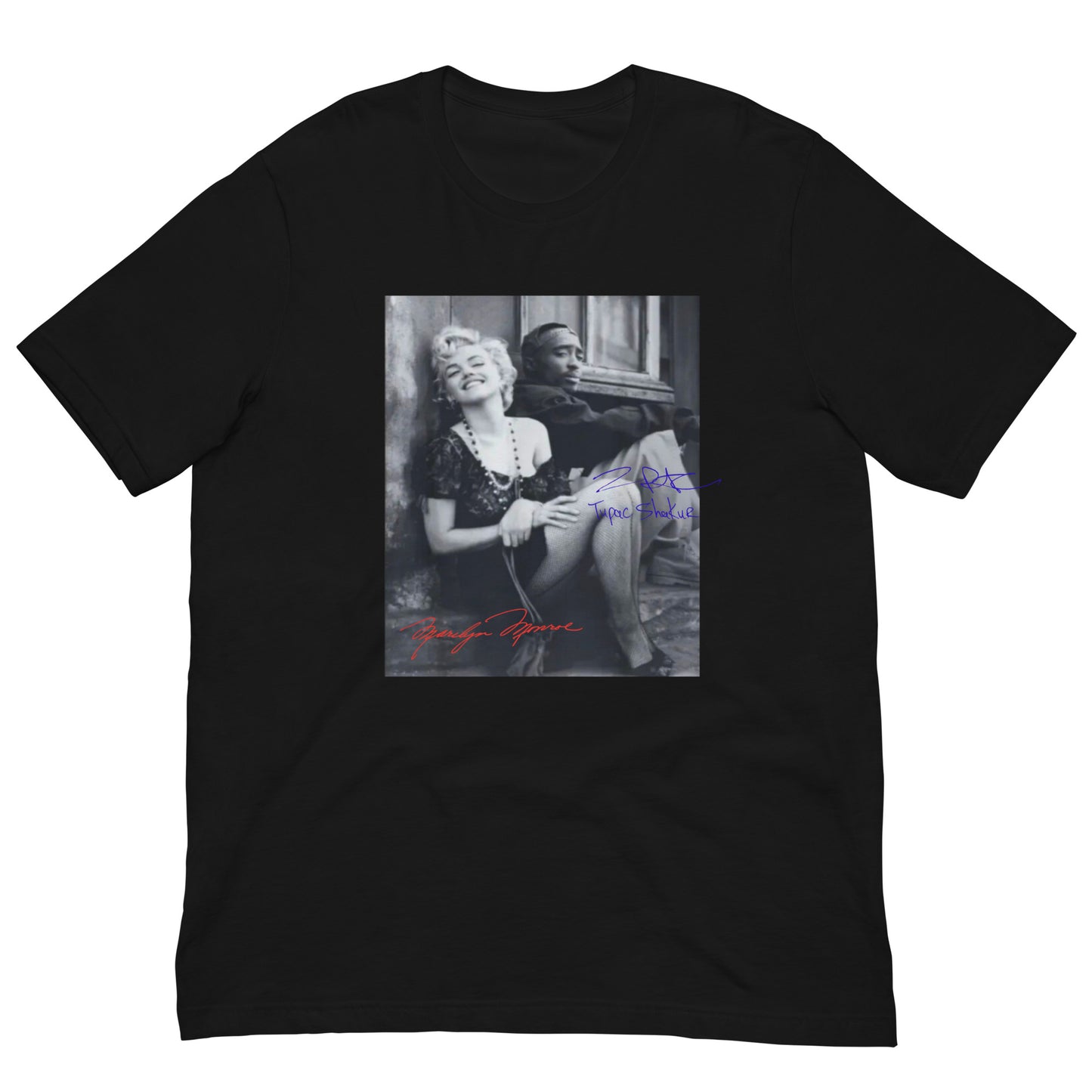 Marilyn Monroe and Tupac Unisex t-shirt