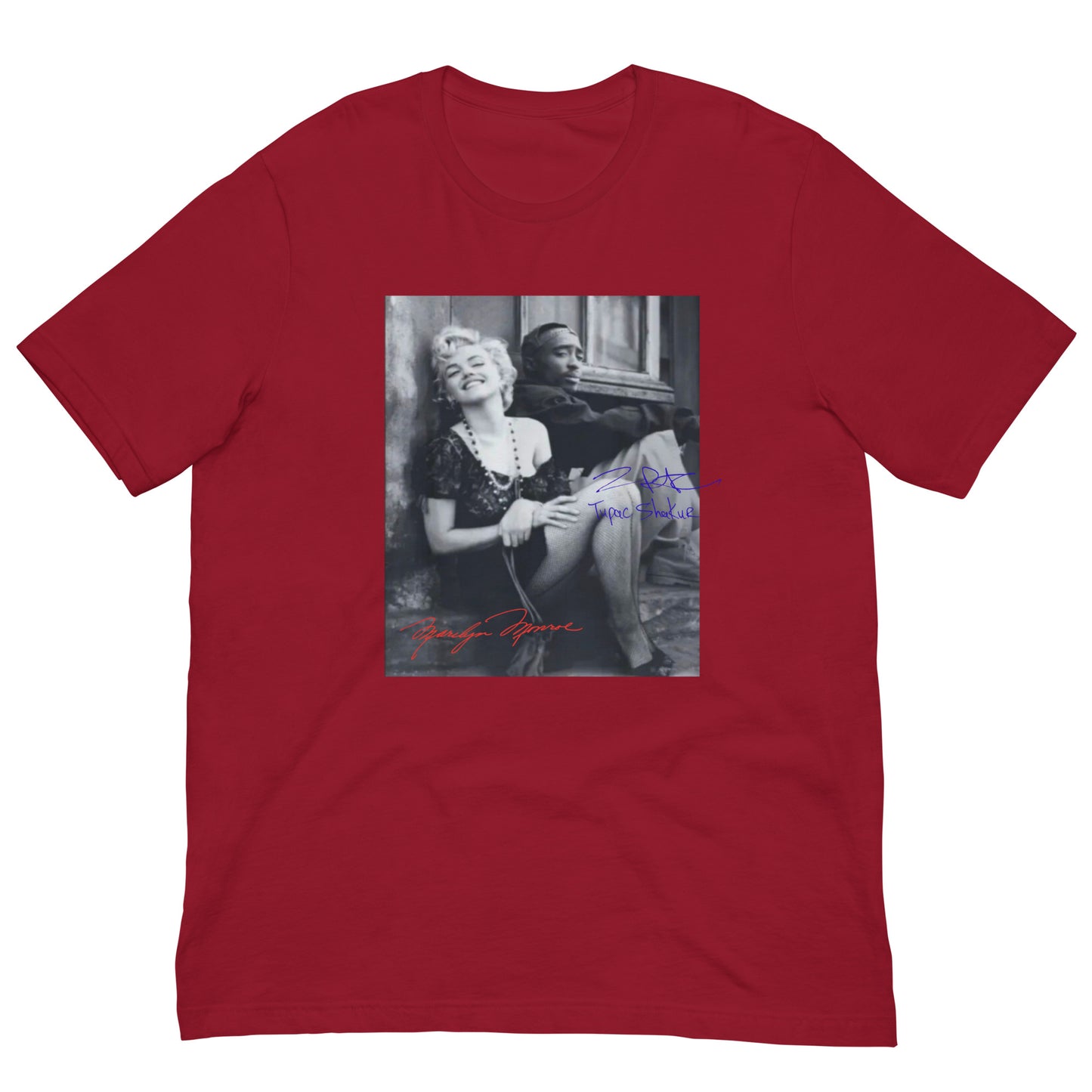 Marilyn Monroe and Tupac Unisex t-shirt