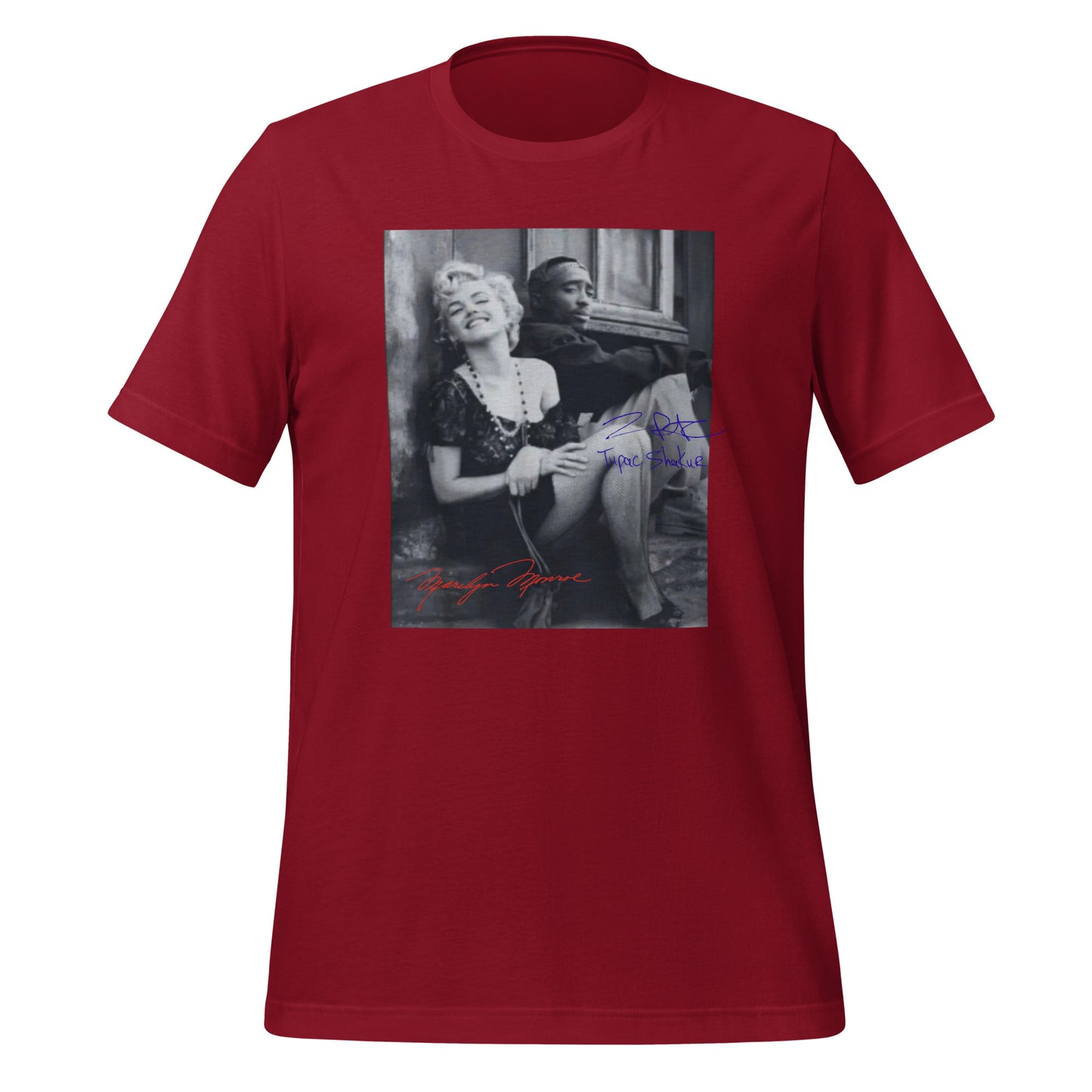 Marilyn Monroe and Tupac Unisex t-shirt