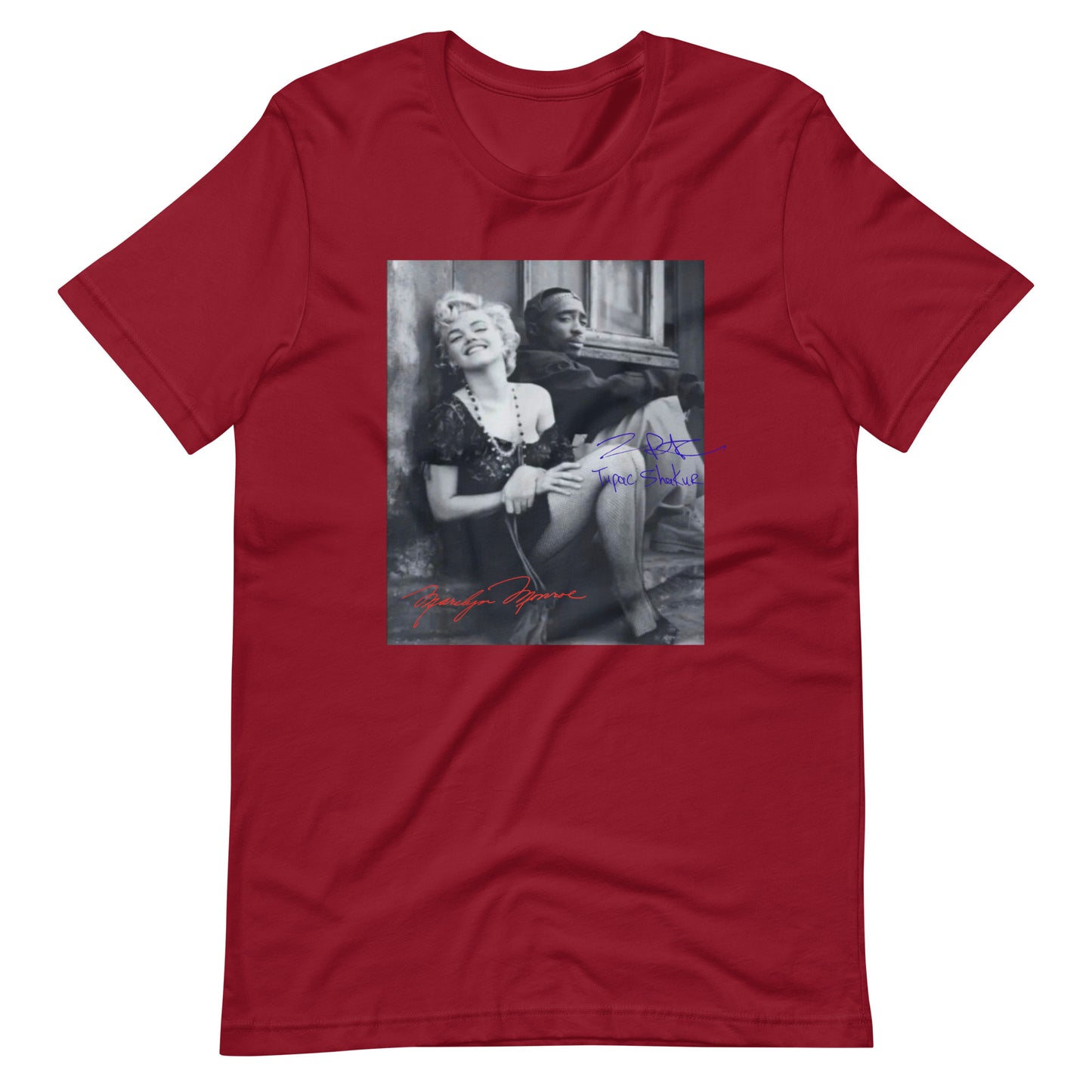 Marilyn Monroe and Tupac Unisex t-shirt