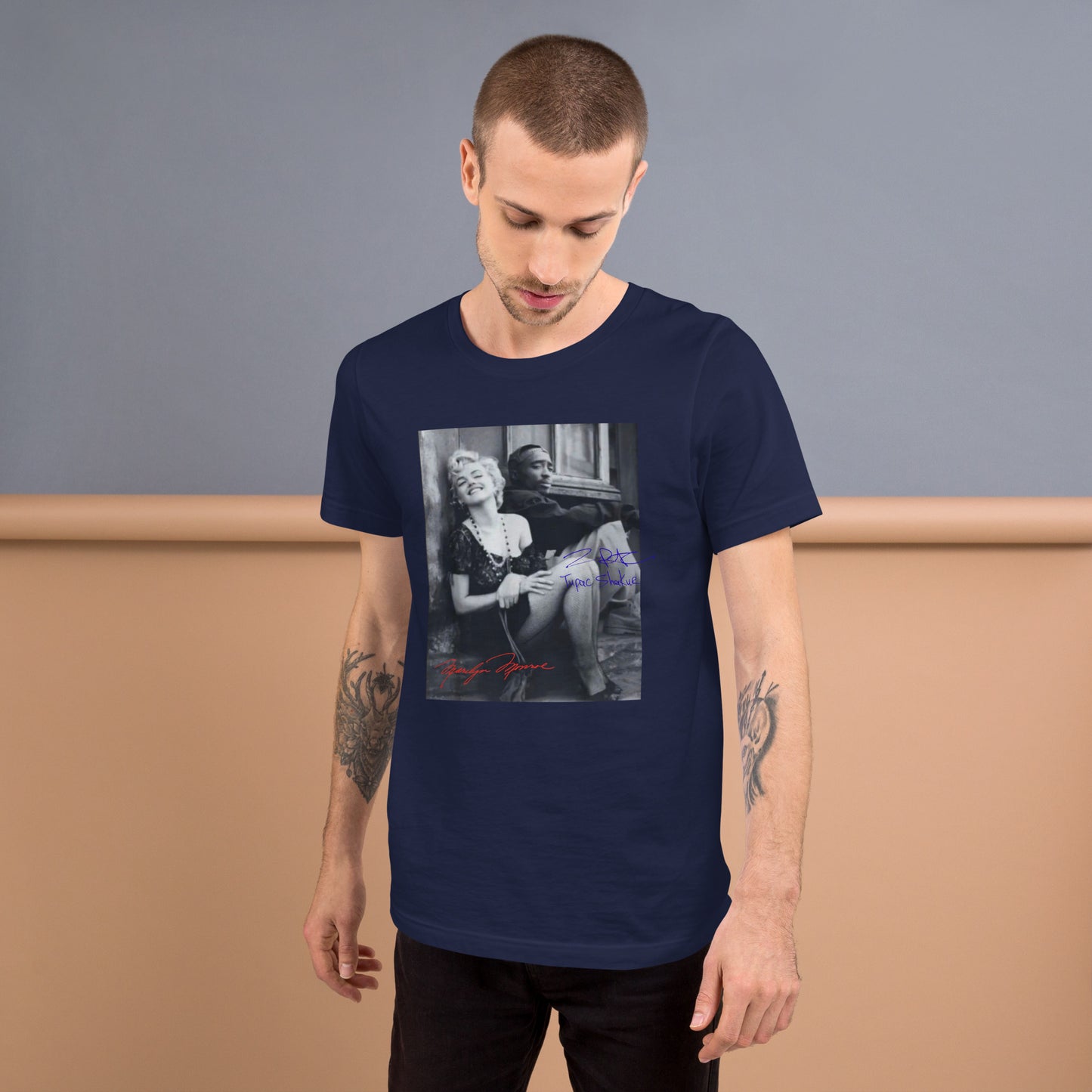 Marilyn Monroe and Tupac Unisex t-shirt