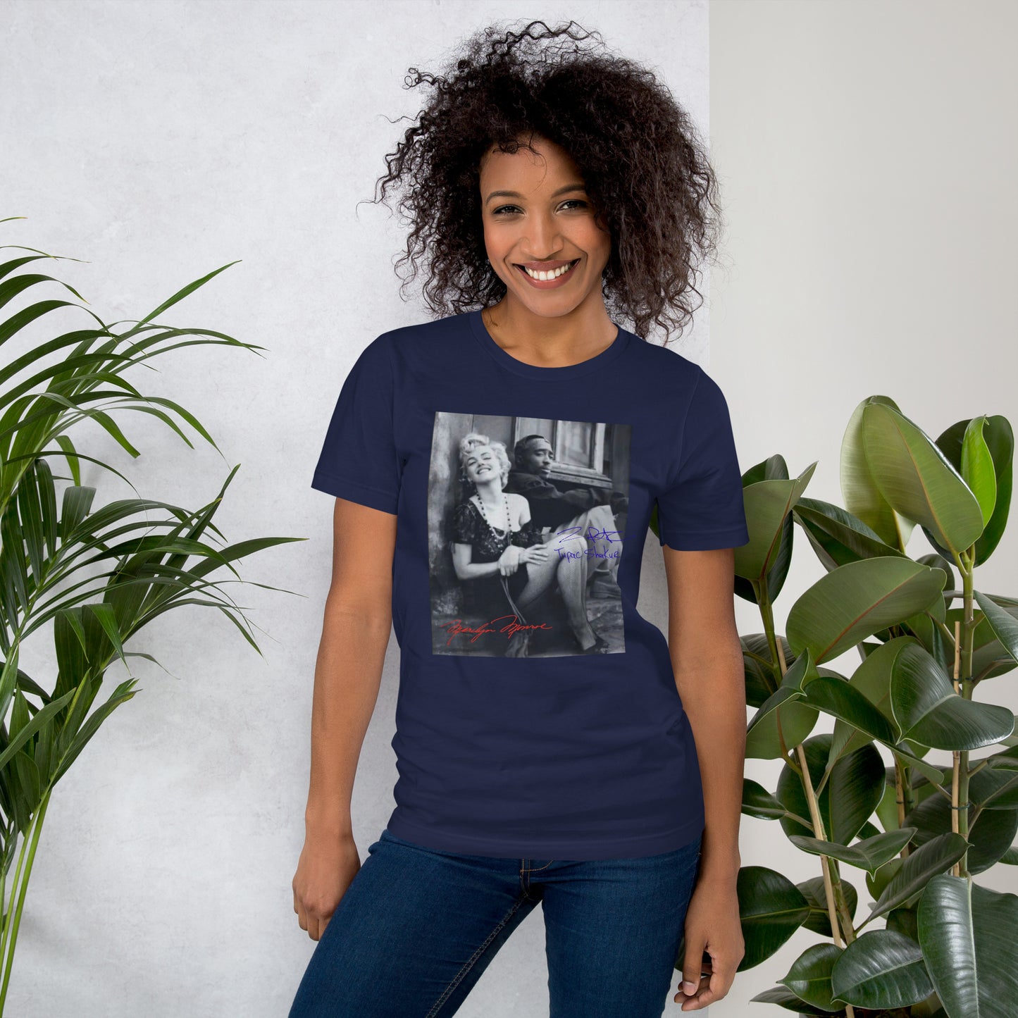 Marilyn Monroe and Tupac Unisex t-shirt