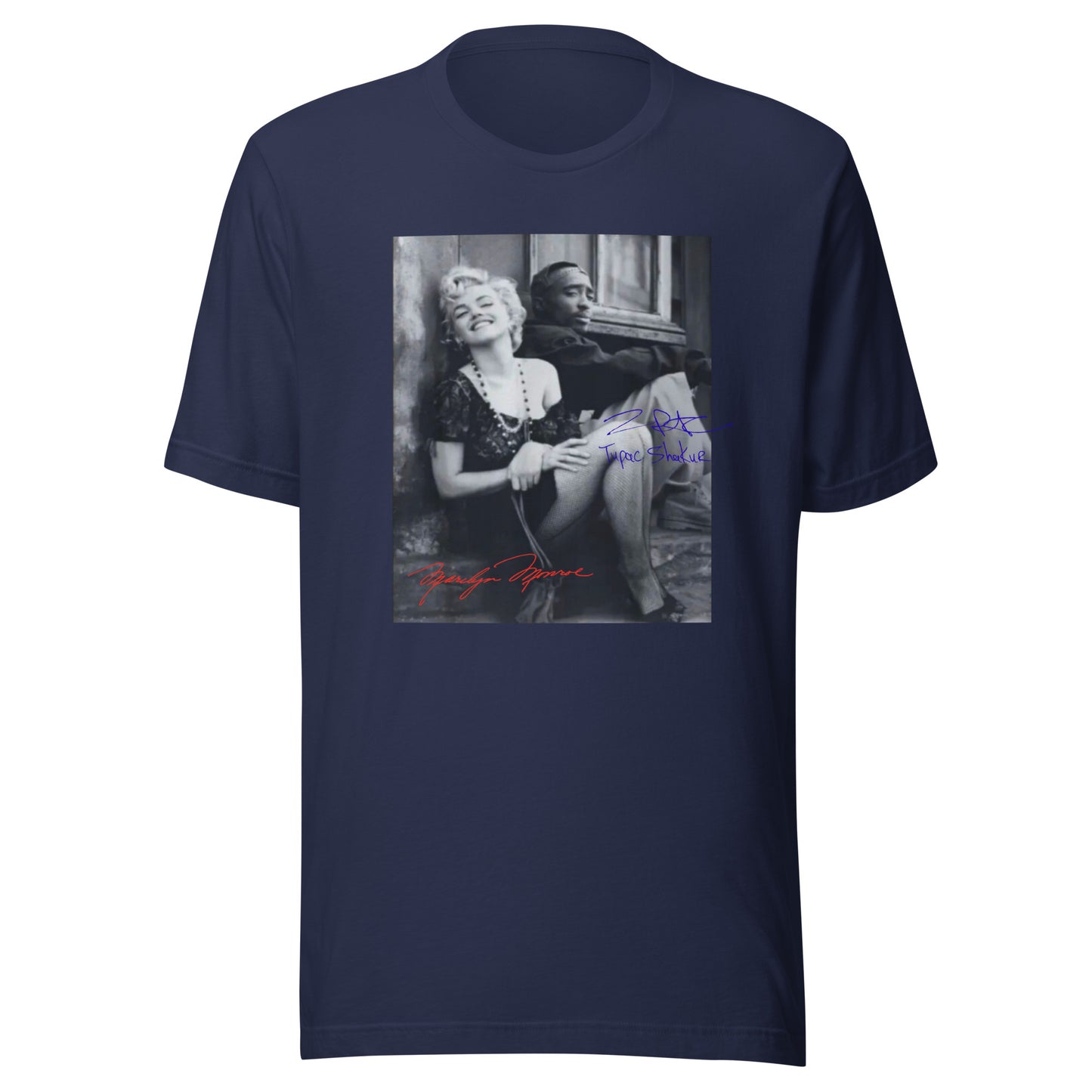 Marilyn Monroe and Tupac Unisex t-shirt