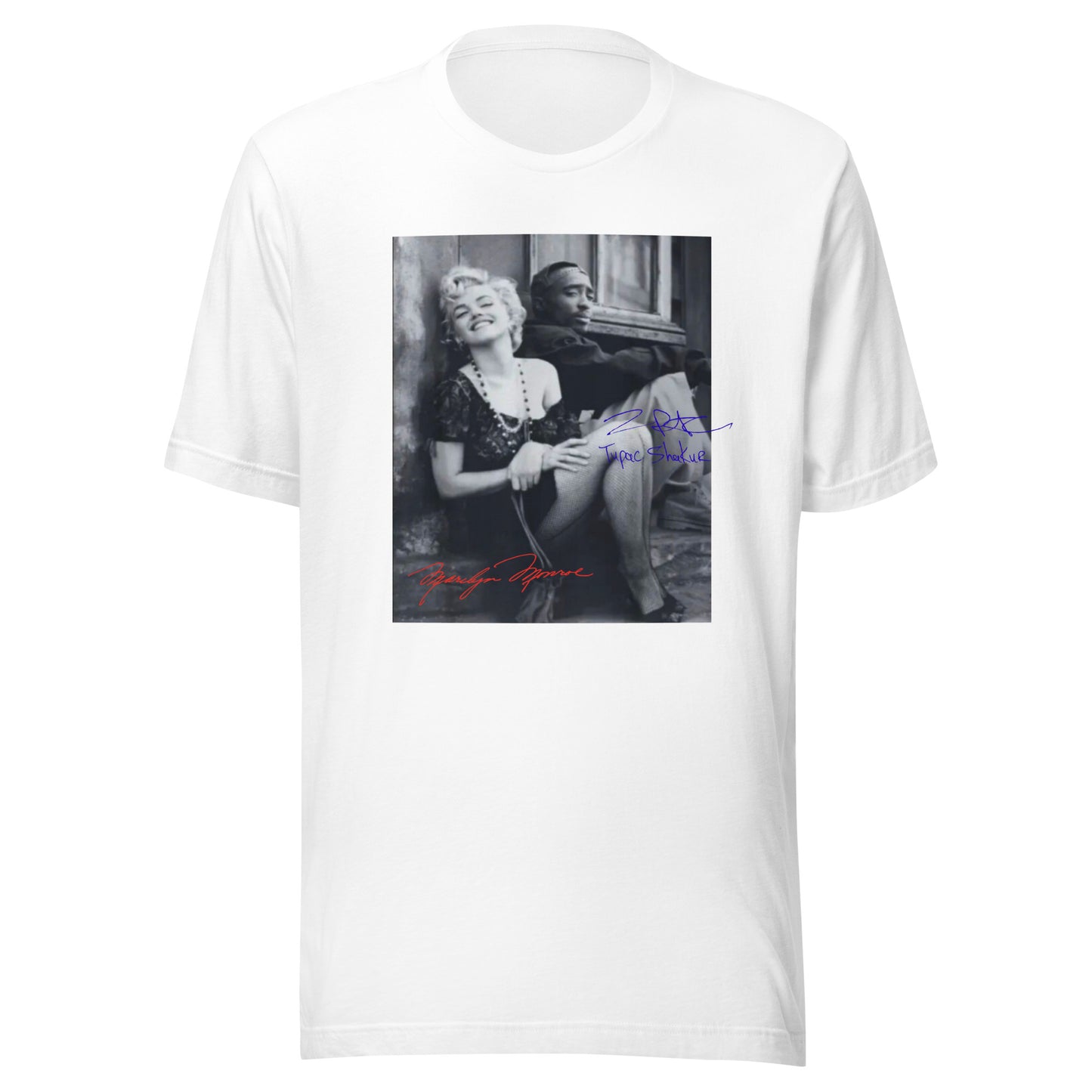 Marilyn Monroe and Tupac Unisex t-shirt