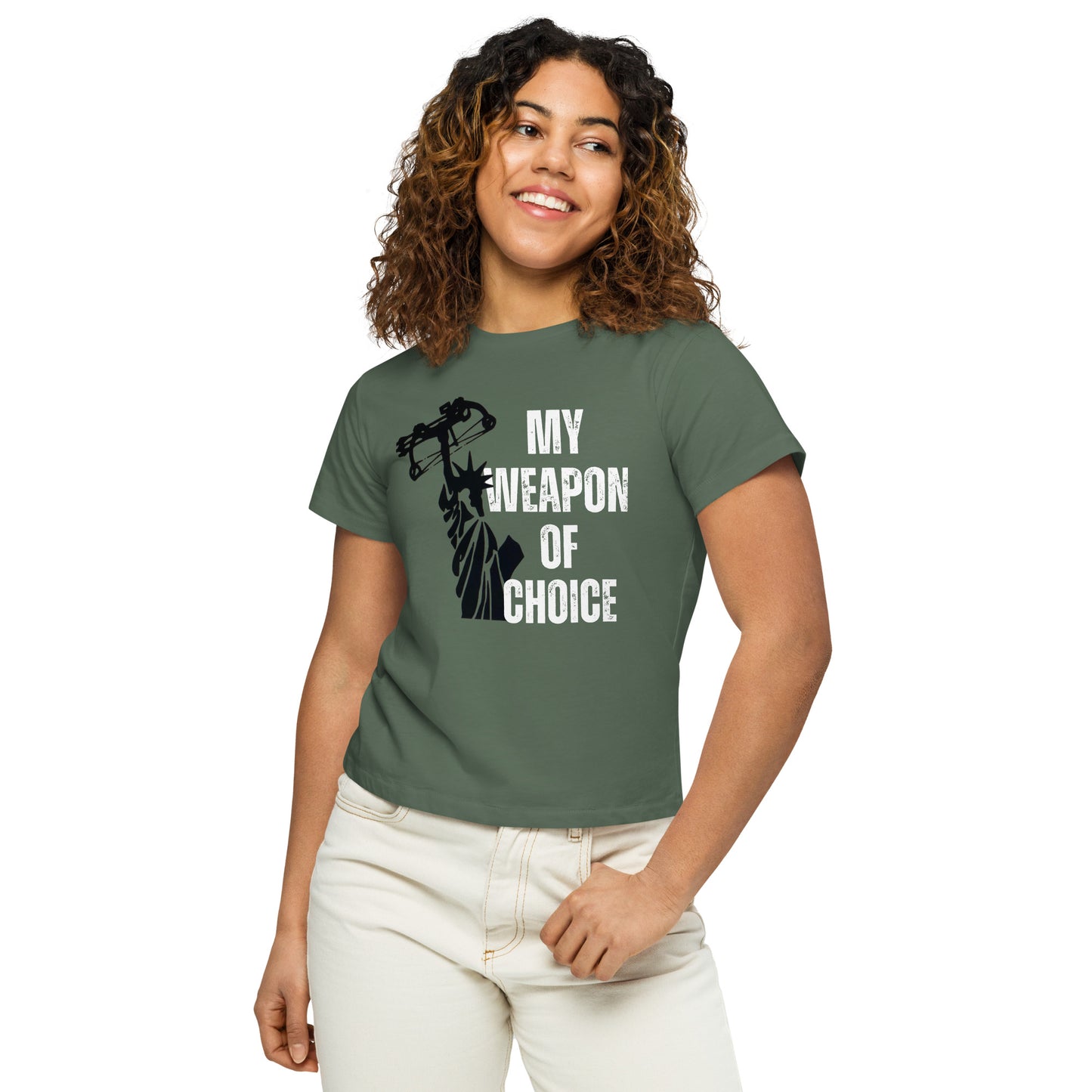 My weapon of Choice Women’s high-waisted t-shirt