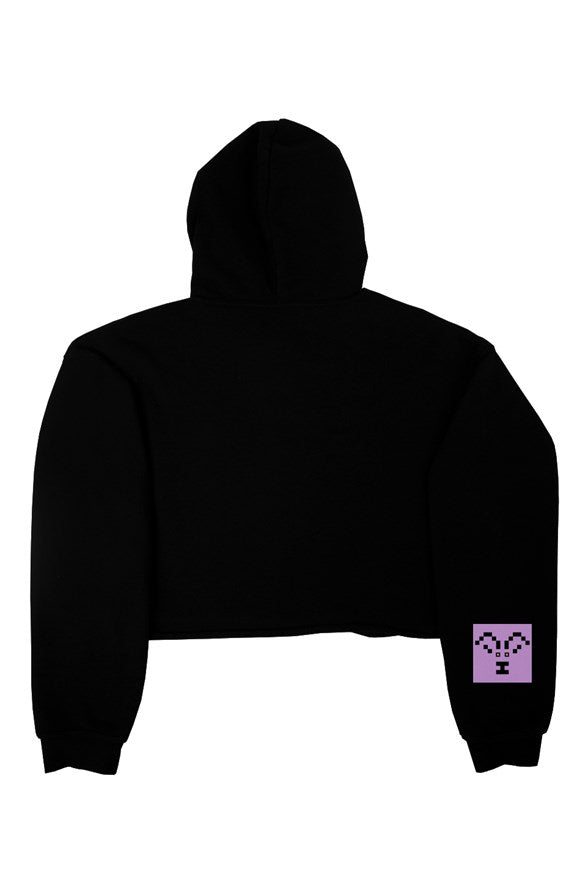 Crazy Goats x Long horn Crop Fleece Hoodie