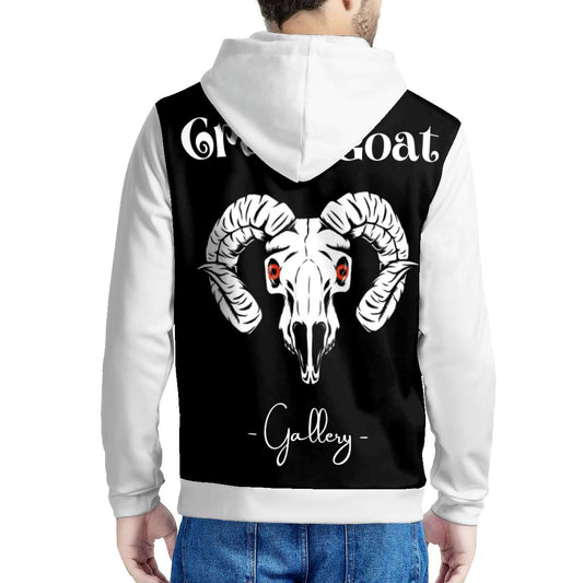 Crazy Goat Men's Vest Print Zip Hoodie