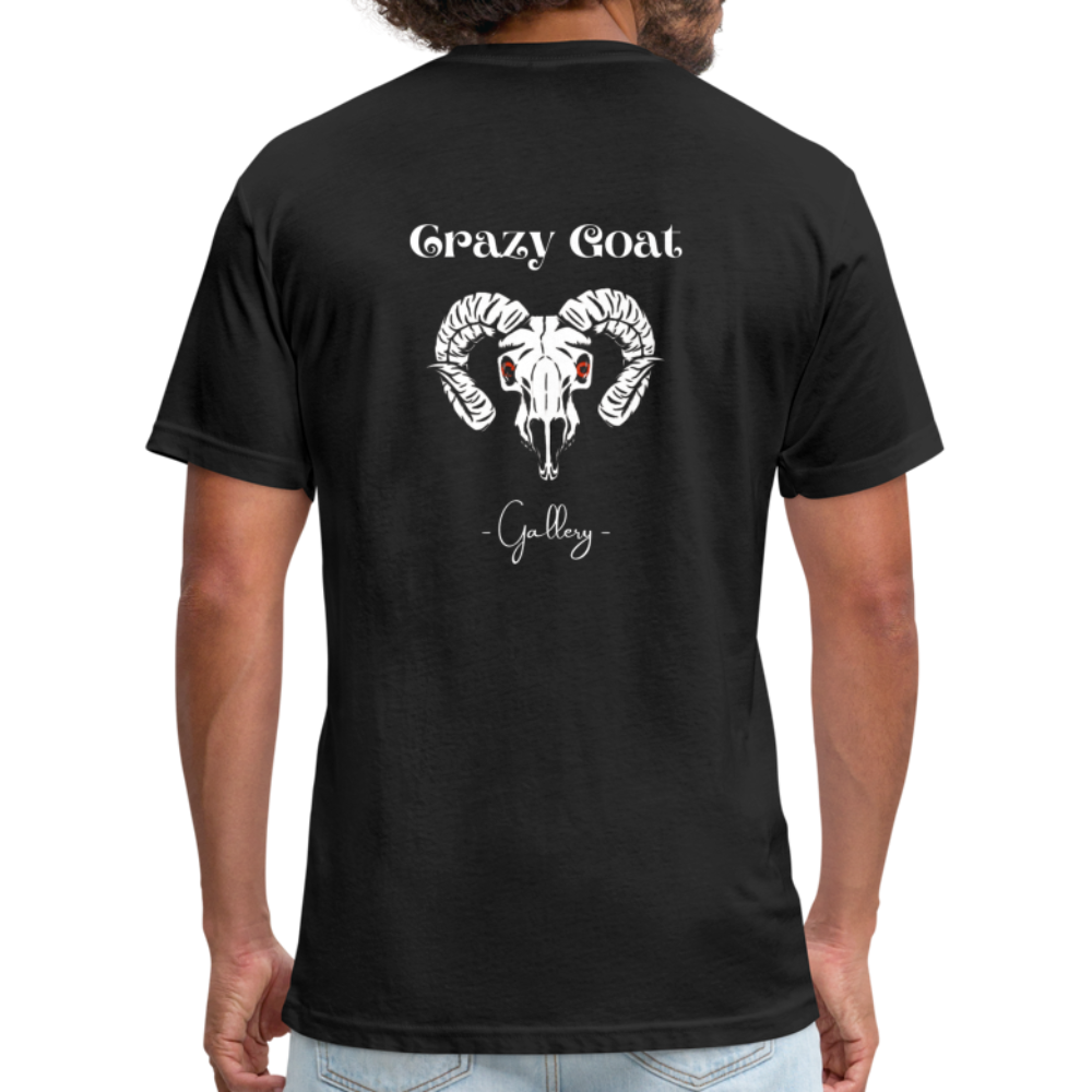 Crazy Goat Fitted CottonT-Shirt - black