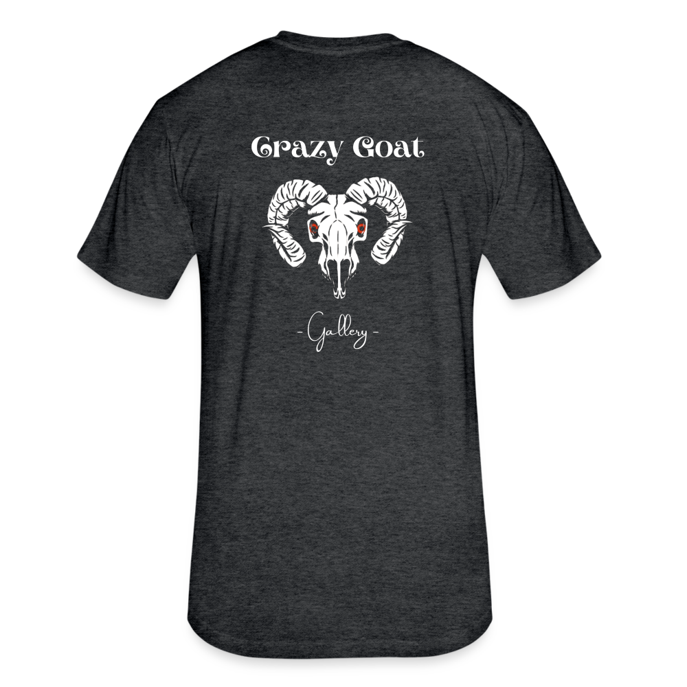 Crazy Goat Fitted CottonT-Shirt - heather black