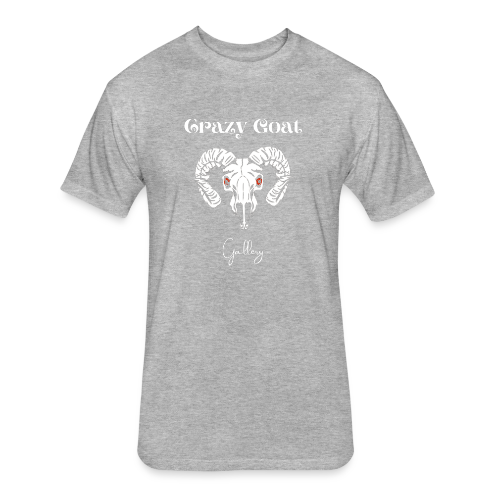 Crazy Goat Fitted CottonT-Shirt - heather gray