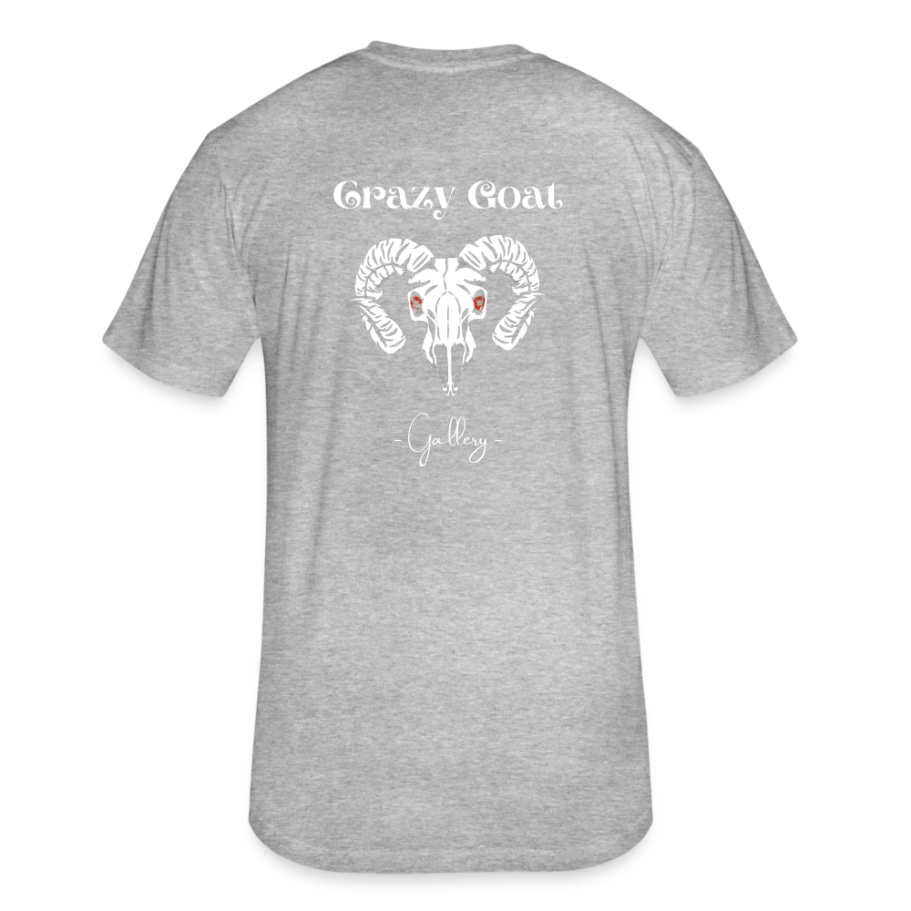 Crazy Goat Fitted CottonT-Shirt - heather gray